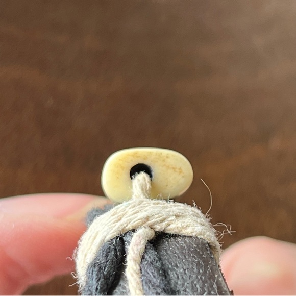 leather bracelet dragonfly on bovine bone OOAK handmade artisan boho unisex - Picture 10 of 12